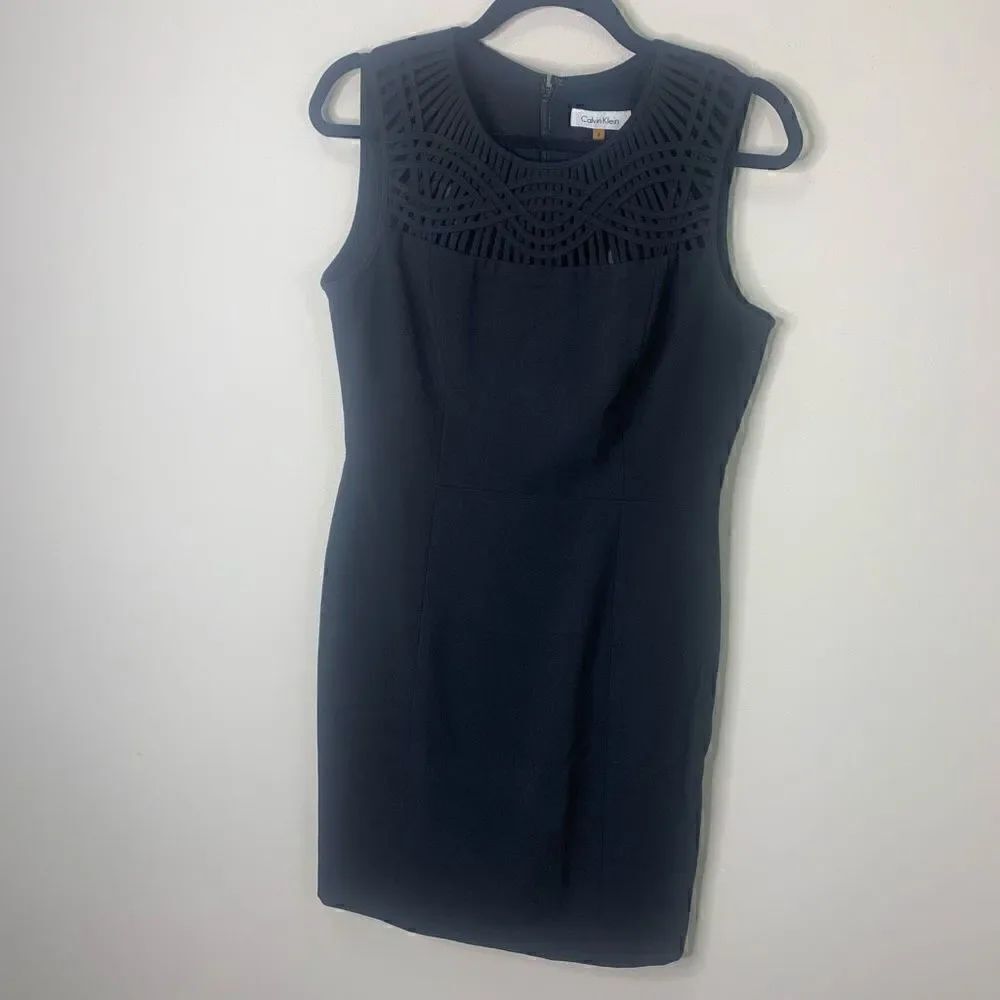 Calvin Klein Cocktail Little Black Dress Size 8 Sleeveless (G1)